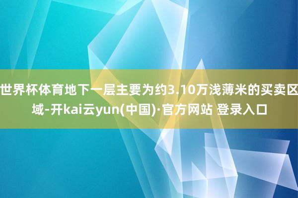世界杯体育地下一层主要为约3.10万浅薄米的买卖区域-开kai云yun(中国)·官方网站 登录入口