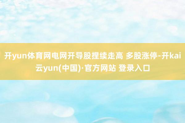 开yun体育网电网开导股捏续走高 多股涨停-开kai云yun(中国)·官方网站 登录入口