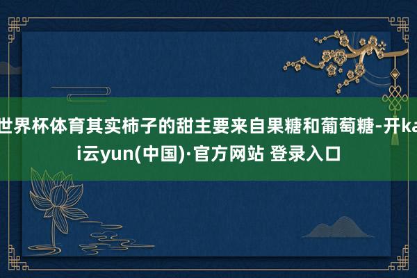 世界杯体育其实柿子的甜主要来自果糖和葡萄糖-开kai云yun(中国)·官方网站 登录入口